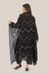 Embroidered long abaya style loose fit coat
